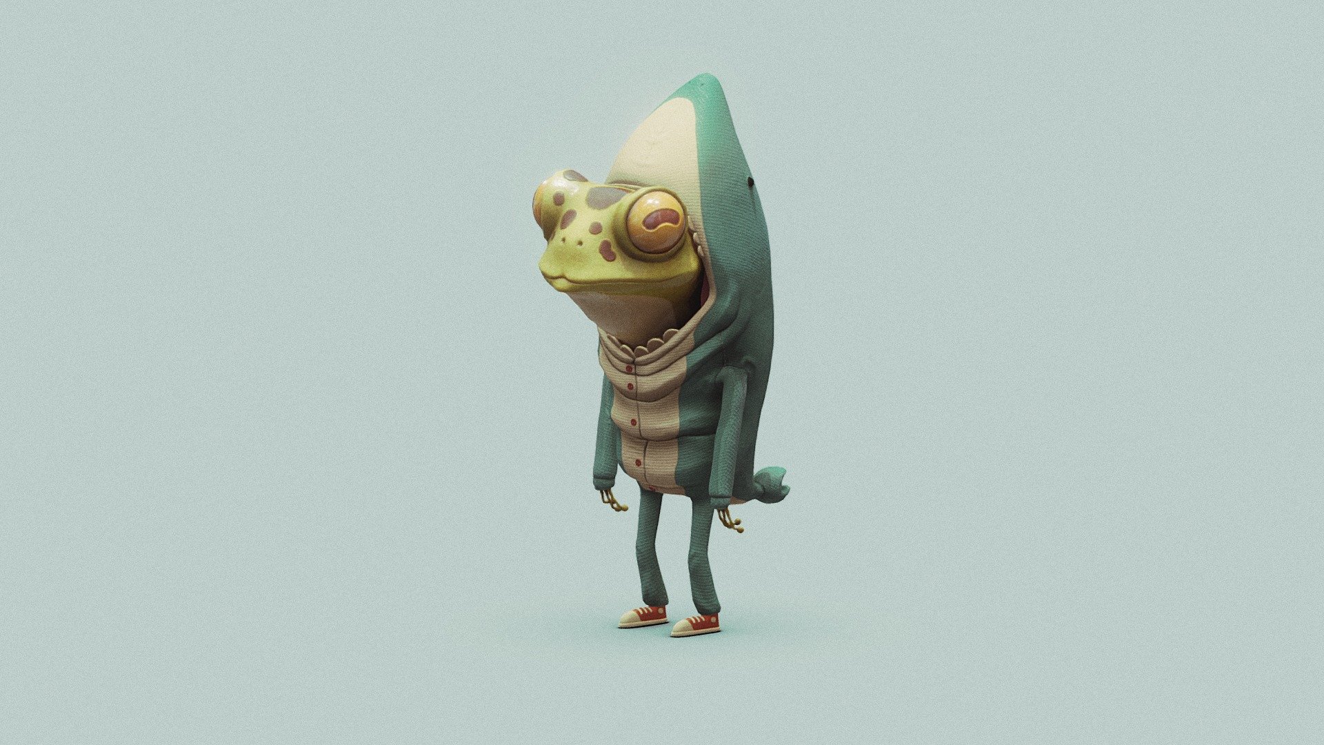 a frog or a shark 3d model