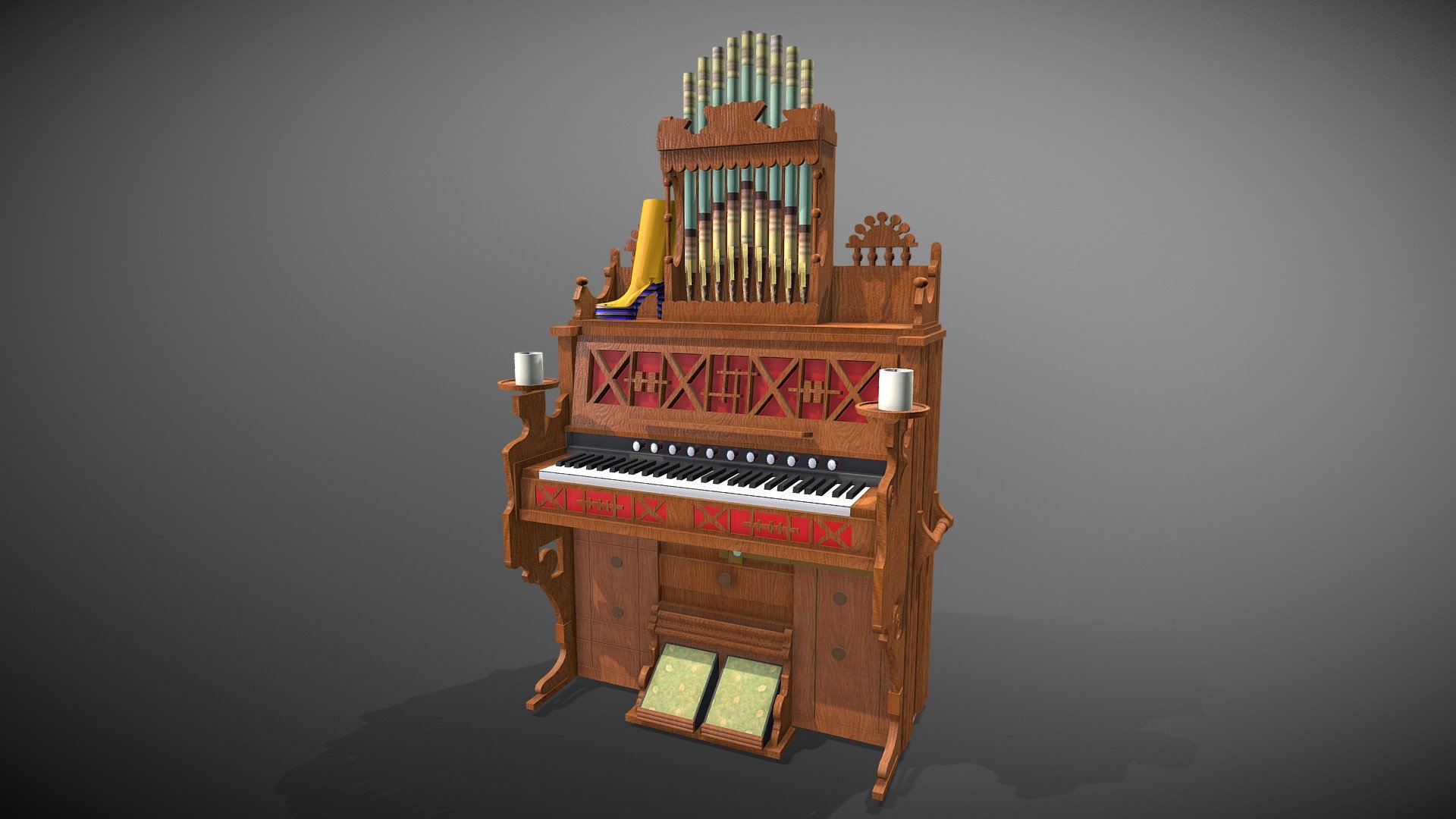 1885 Estey Pump Organ 3d model