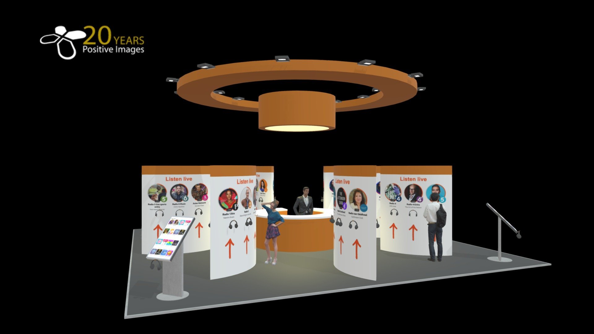 Custom exhibition stand 3d model