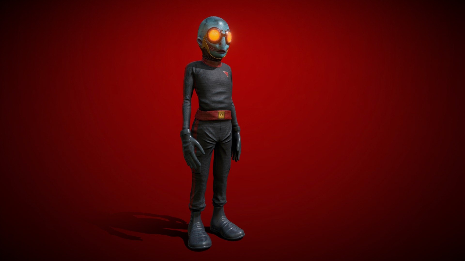 alien officer 3d model