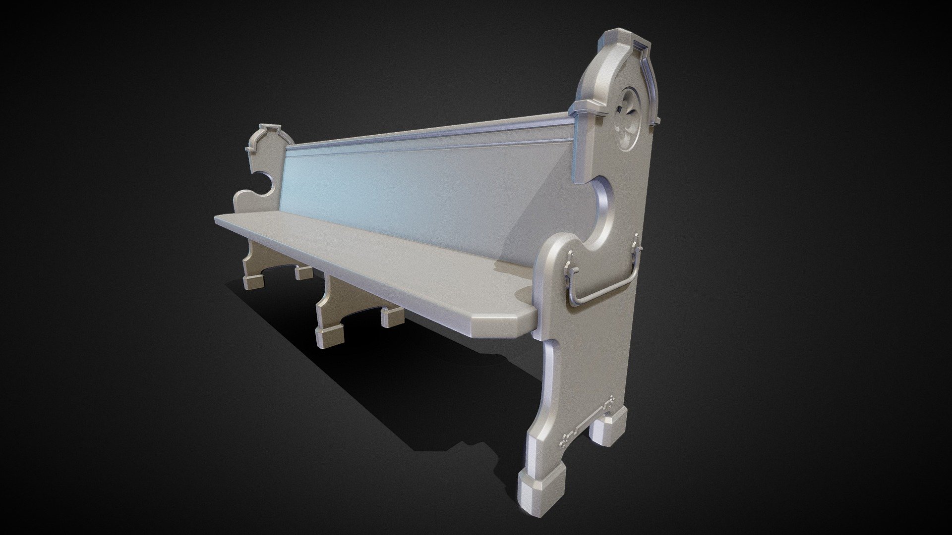 3D Church Pew Bench 3d model