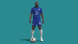 3D Rigged Lukaku Chelsea