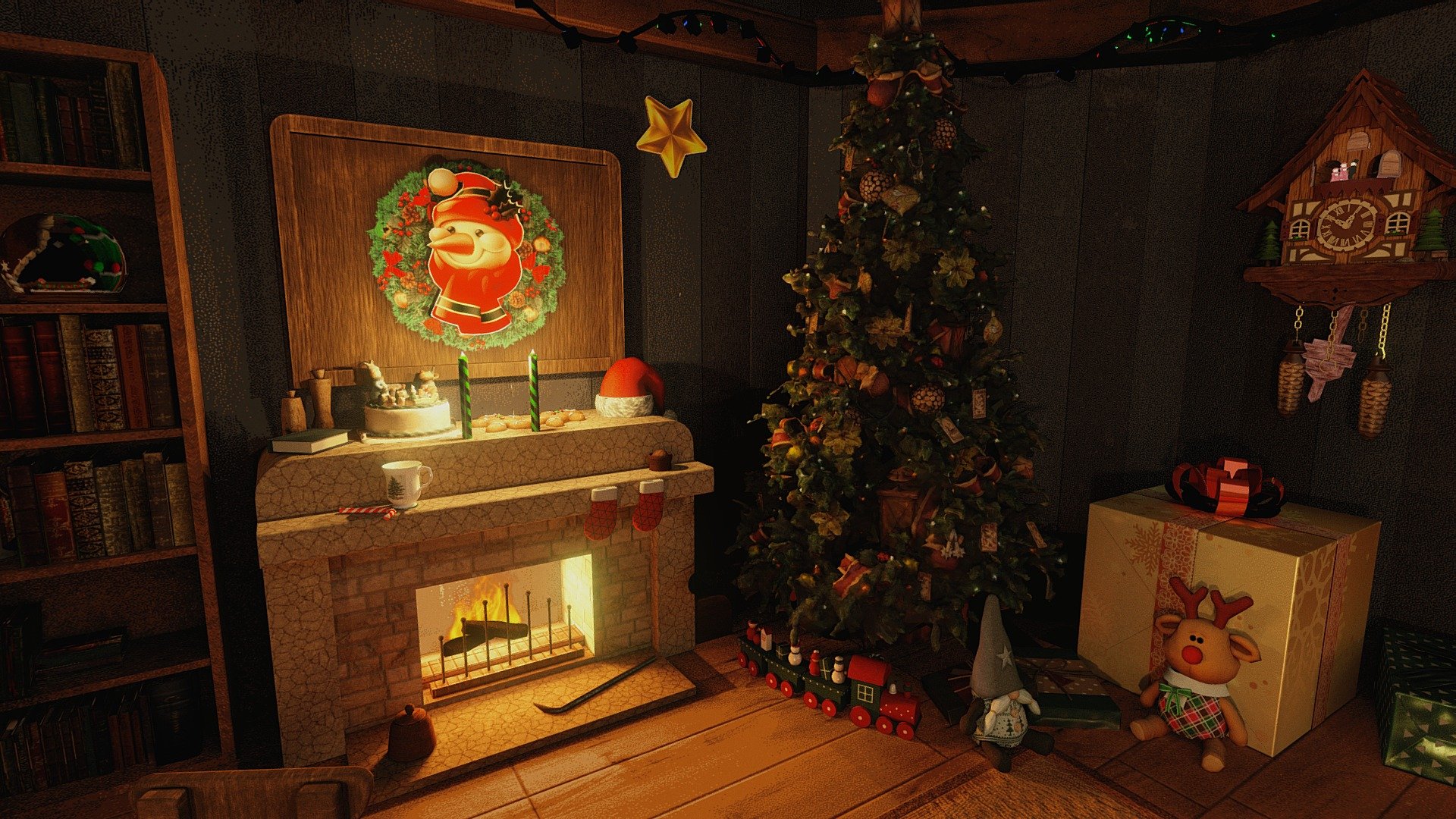 Christmas toy room 3d model