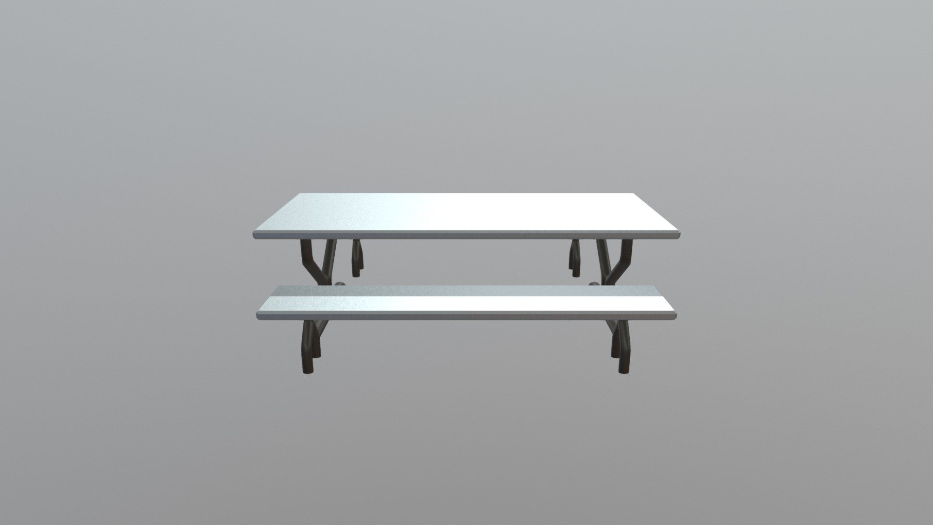 DECS Cafeteria Table 3d model