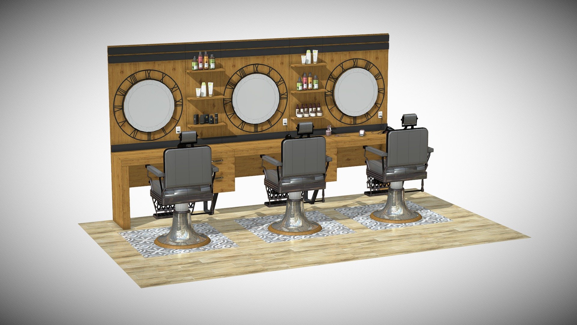 hairdresser furniture 3d model