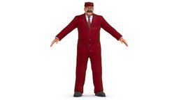 LowPoly Man Body Boss Jacket Suit