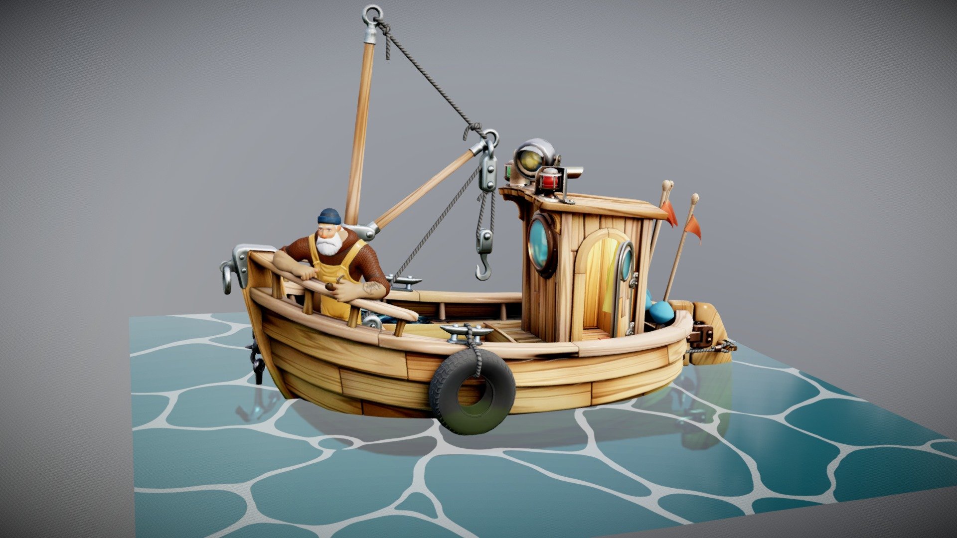 FISHERMAN 3d model