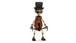 Pirat Skeleton in Rob Hat and Hooks