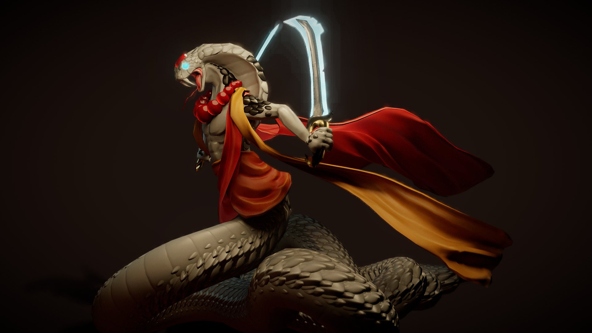 Cobra Monk. The guardian of poisons. 3d model