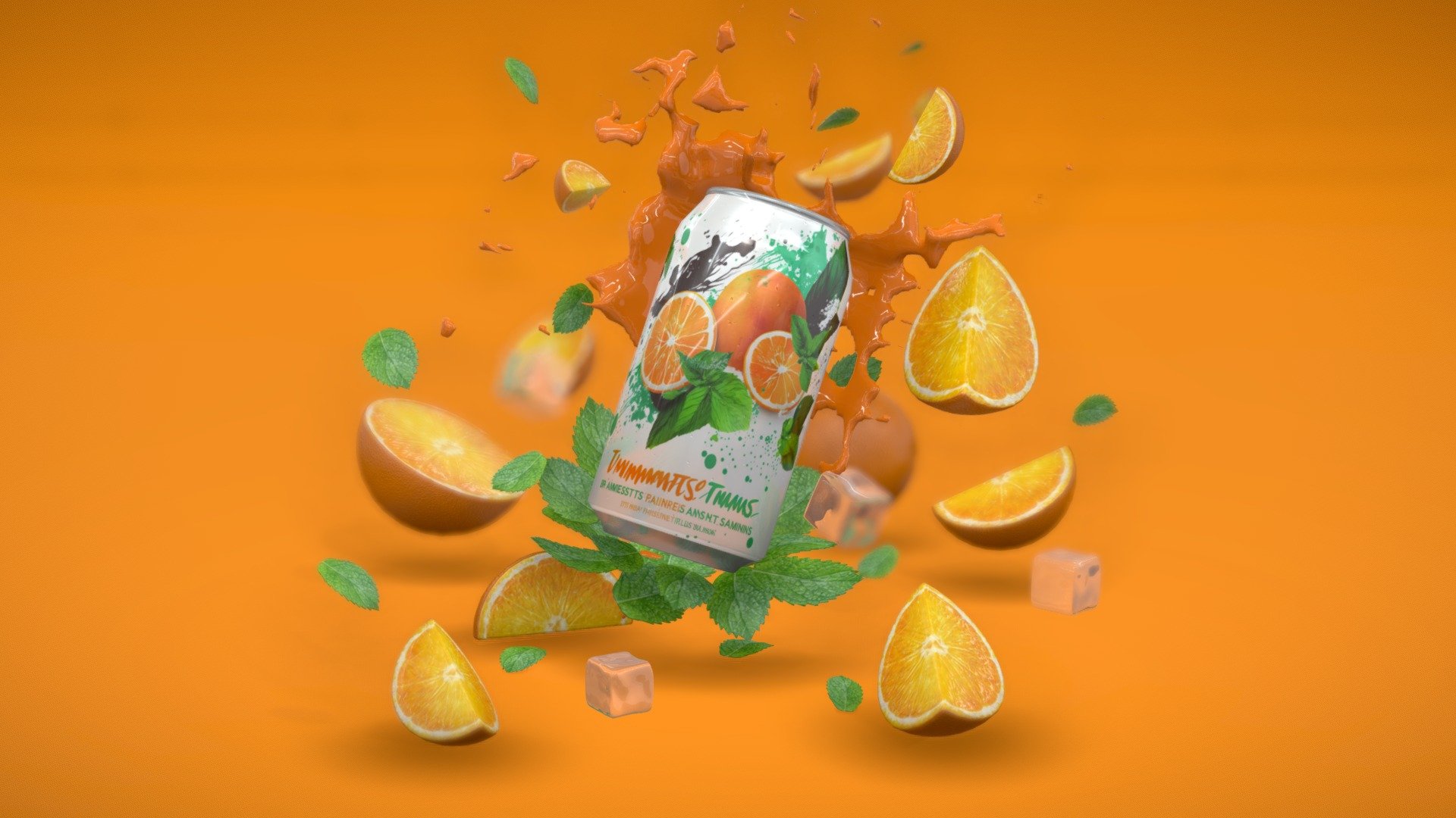 Orange Soda 3d model