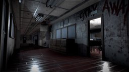 Creepy school hallway (WIP)