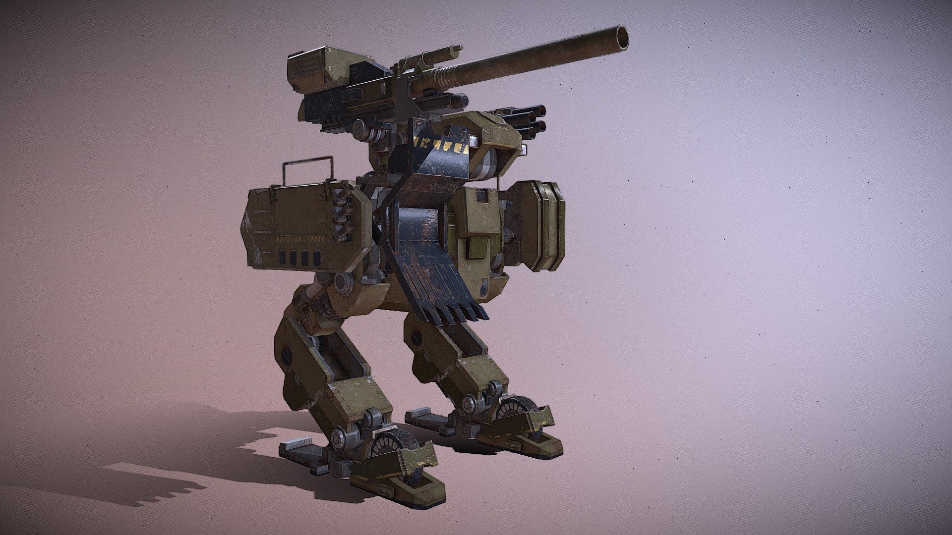 War Mech Rigged 3d model