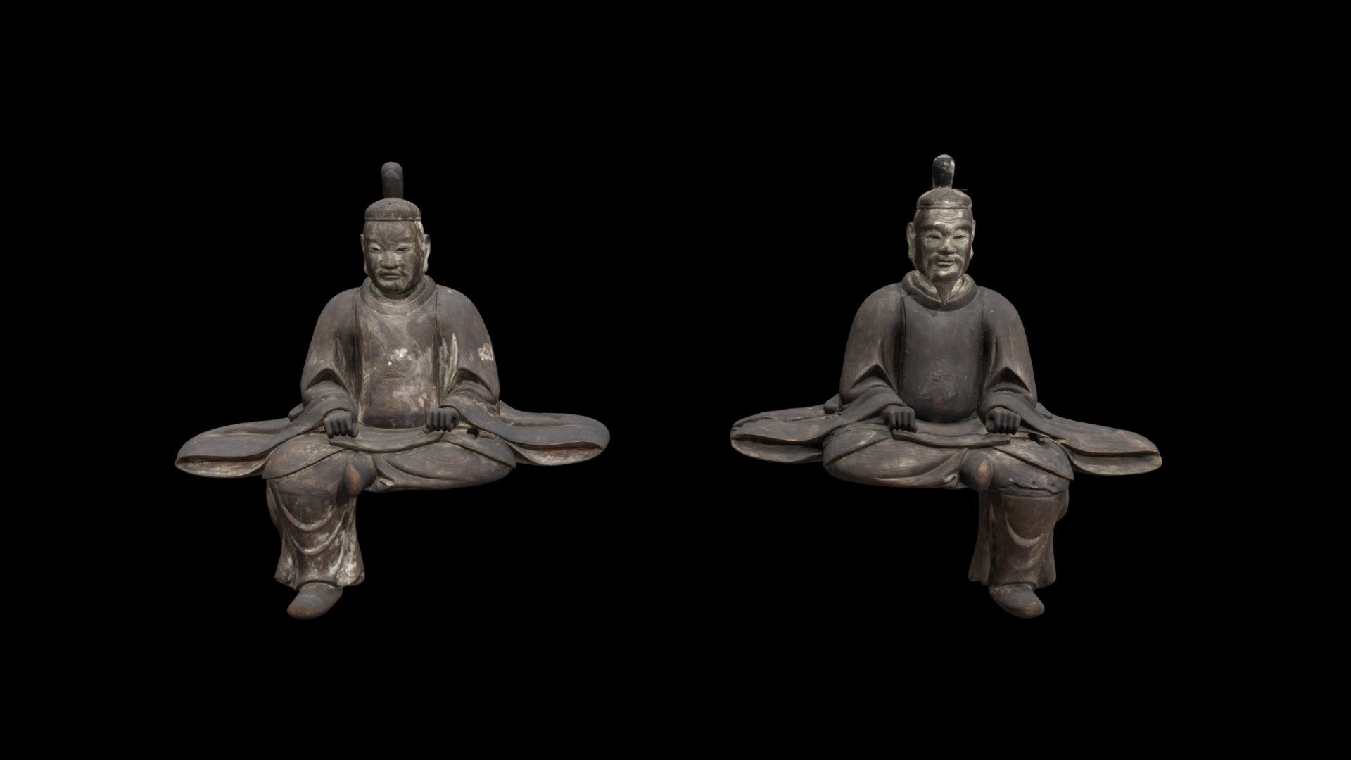 2020.215 Pair of Guardian Figures (Zuishin) 3d model