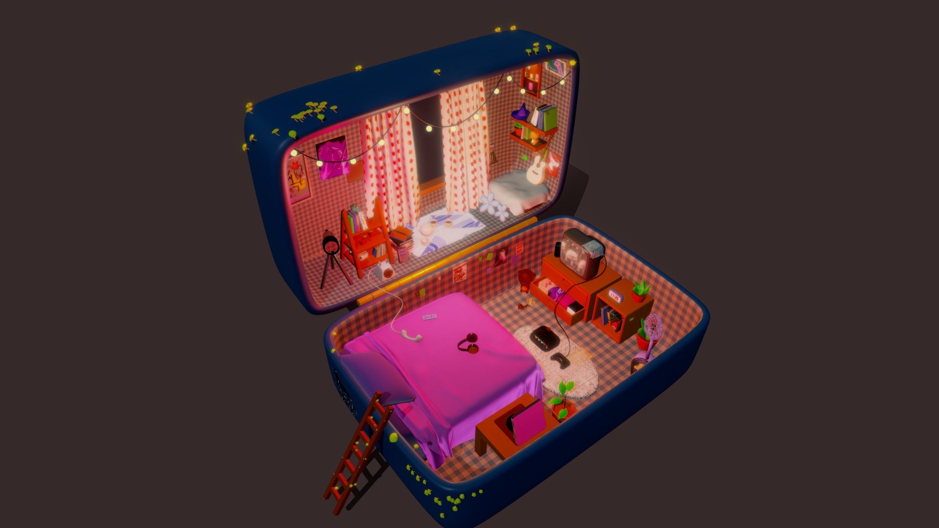 A 10 year olds room! 3d model