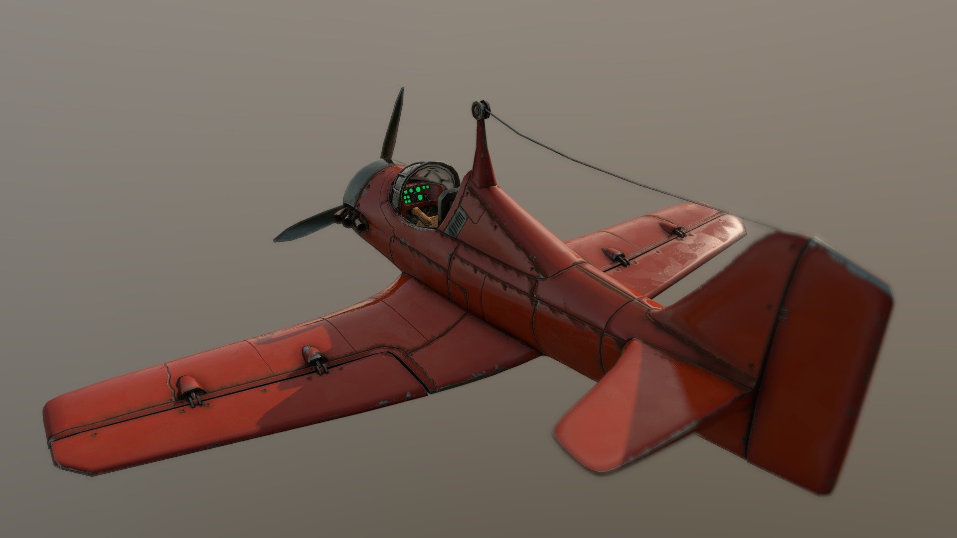 Slylized Old Plane 3d model