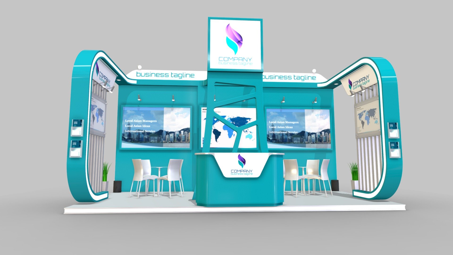 Exhibition Stand 6x3 3d model