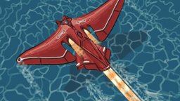 Red manta plane