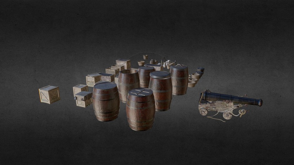 Pirate Ship props 3d model