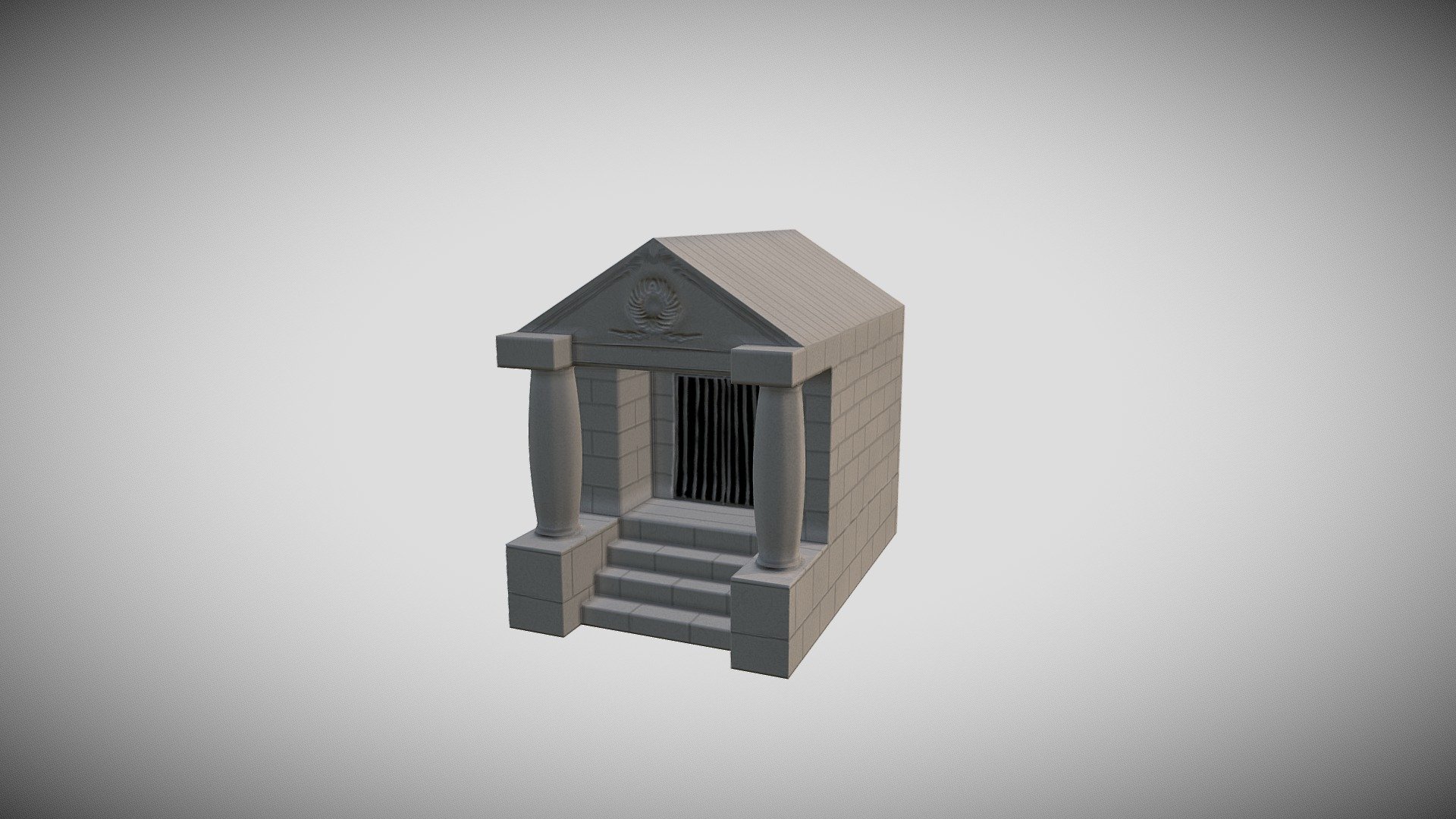 Mausoleum game asset 3d model