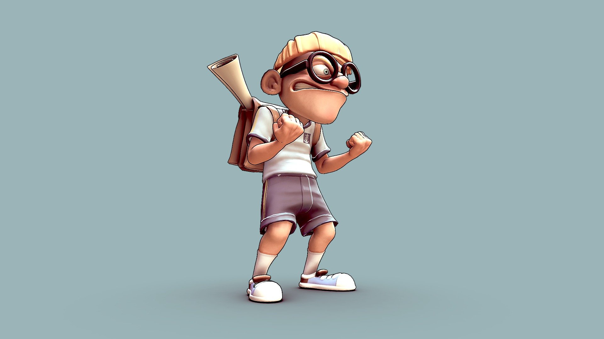 boy in the school 3d model