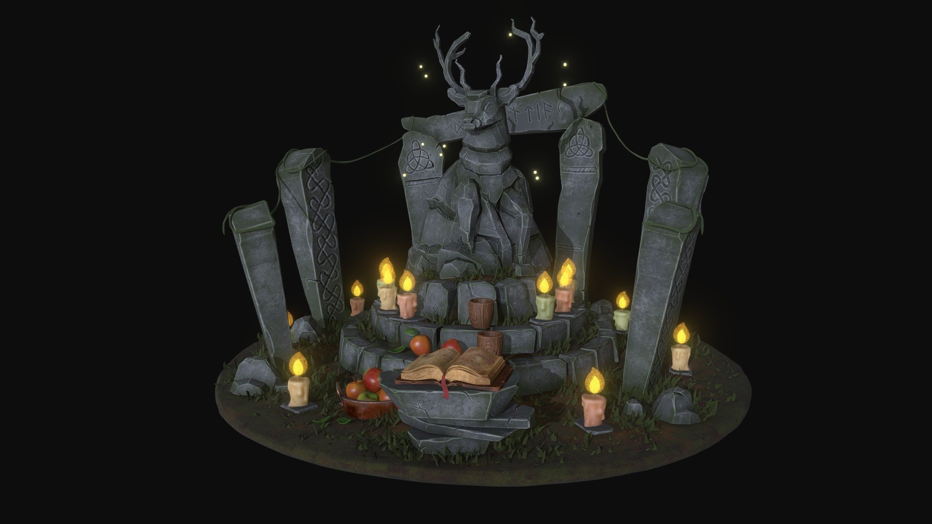 Celtic Altar of the Gods 3d model