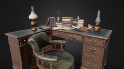 Victorian Desk with Props