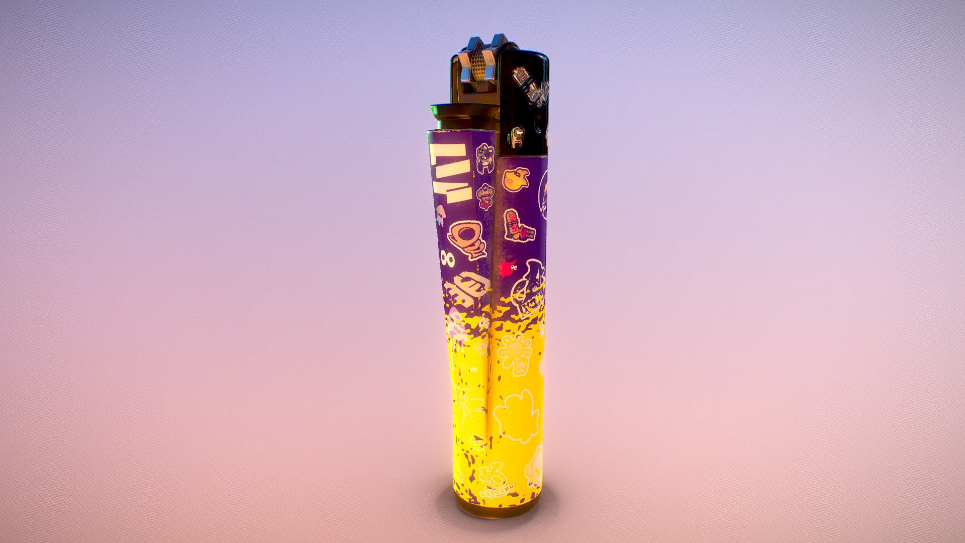 Lighter Splatoon 3 Edition 3d model