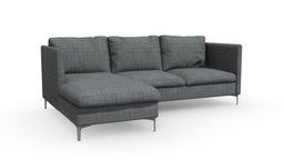 Gray L-Shaped Couch