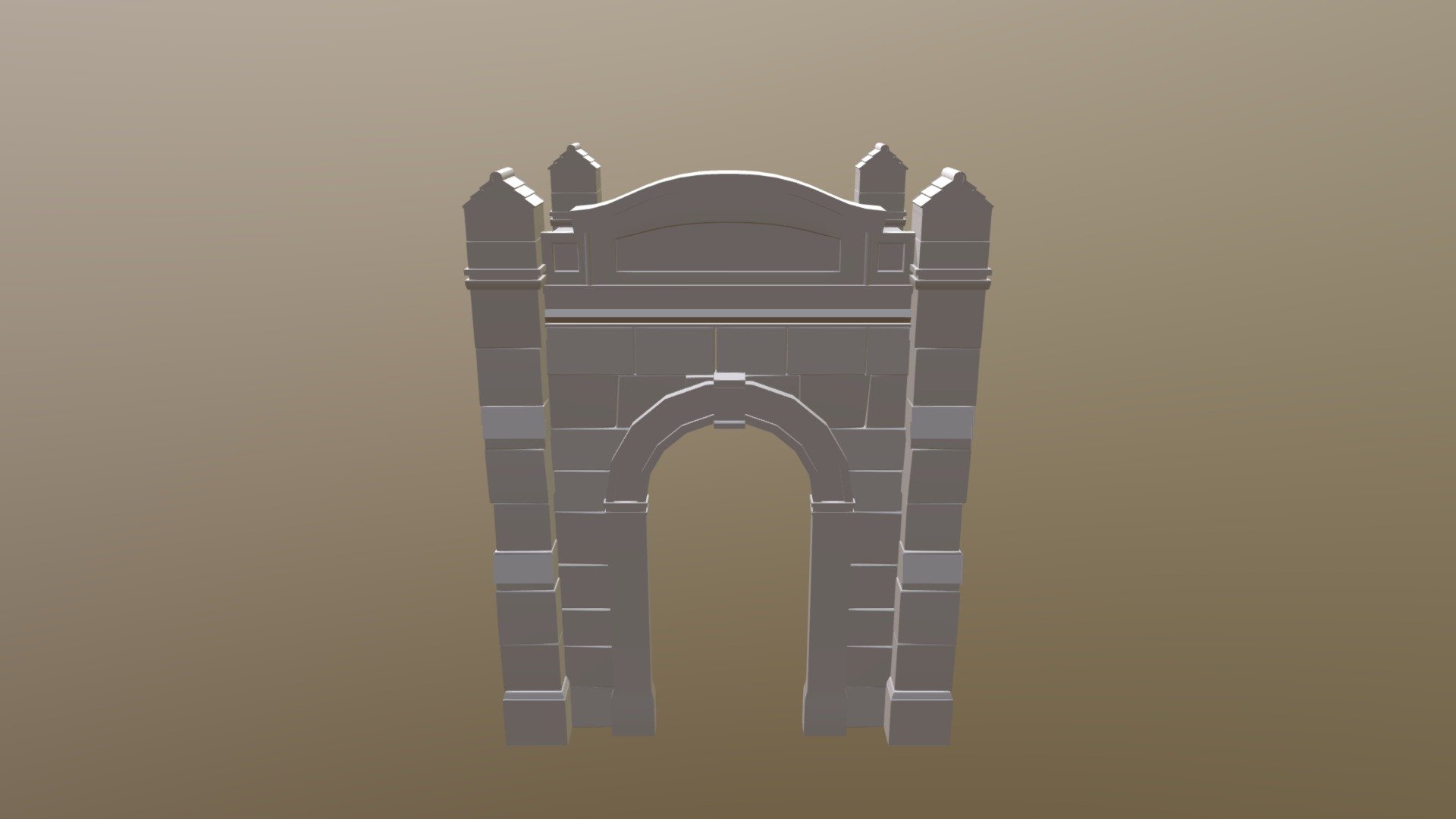 Crypt Low Poly 3d model