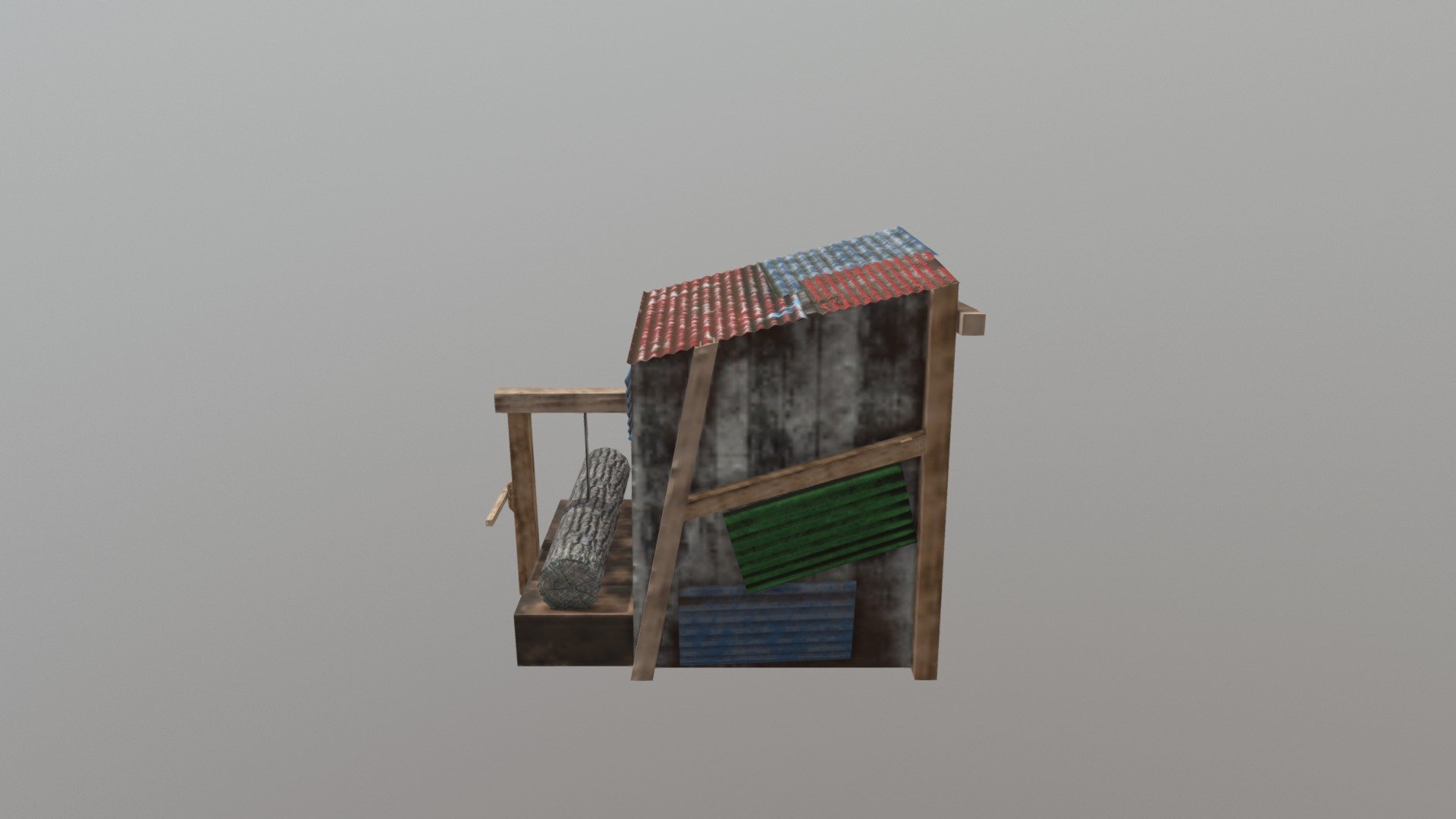 Wood Cutter Shack 3d model