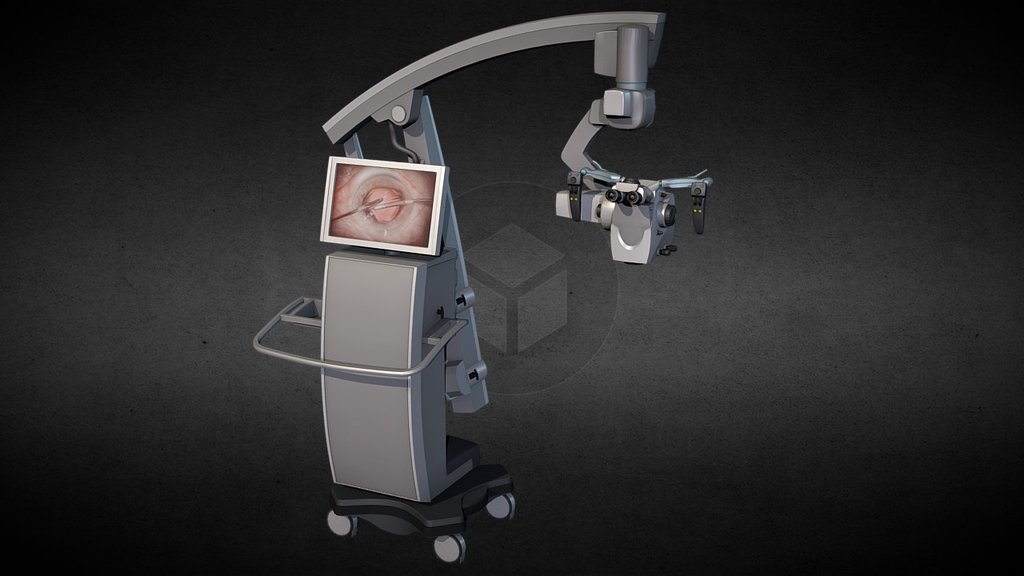 Large Operating Microscope 3DS 3d model