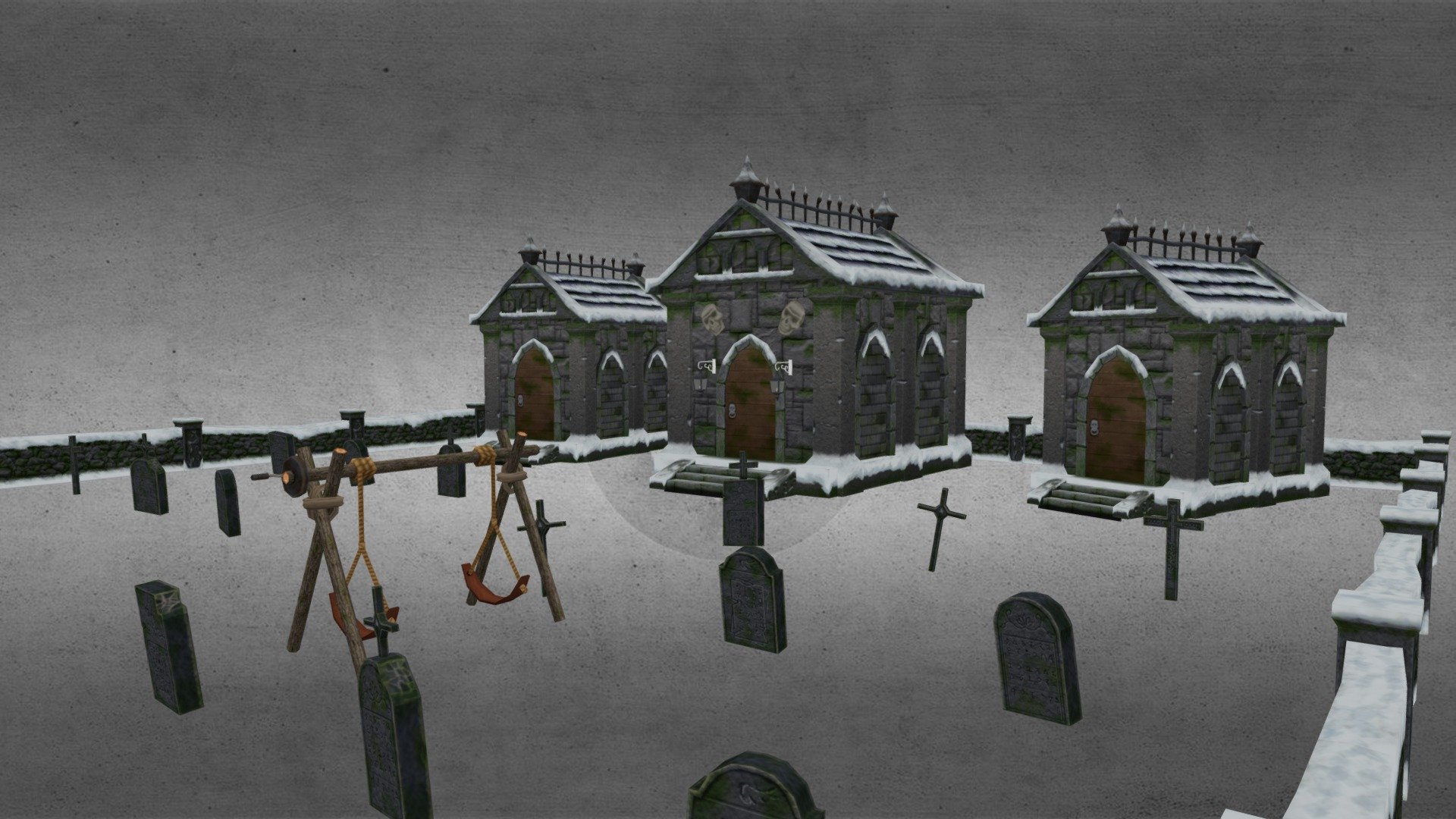 Cemetery 3d model