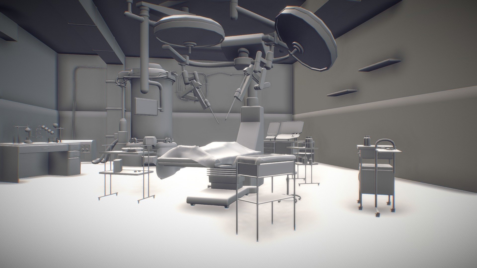 secret laboratory BLOCKING 3d model