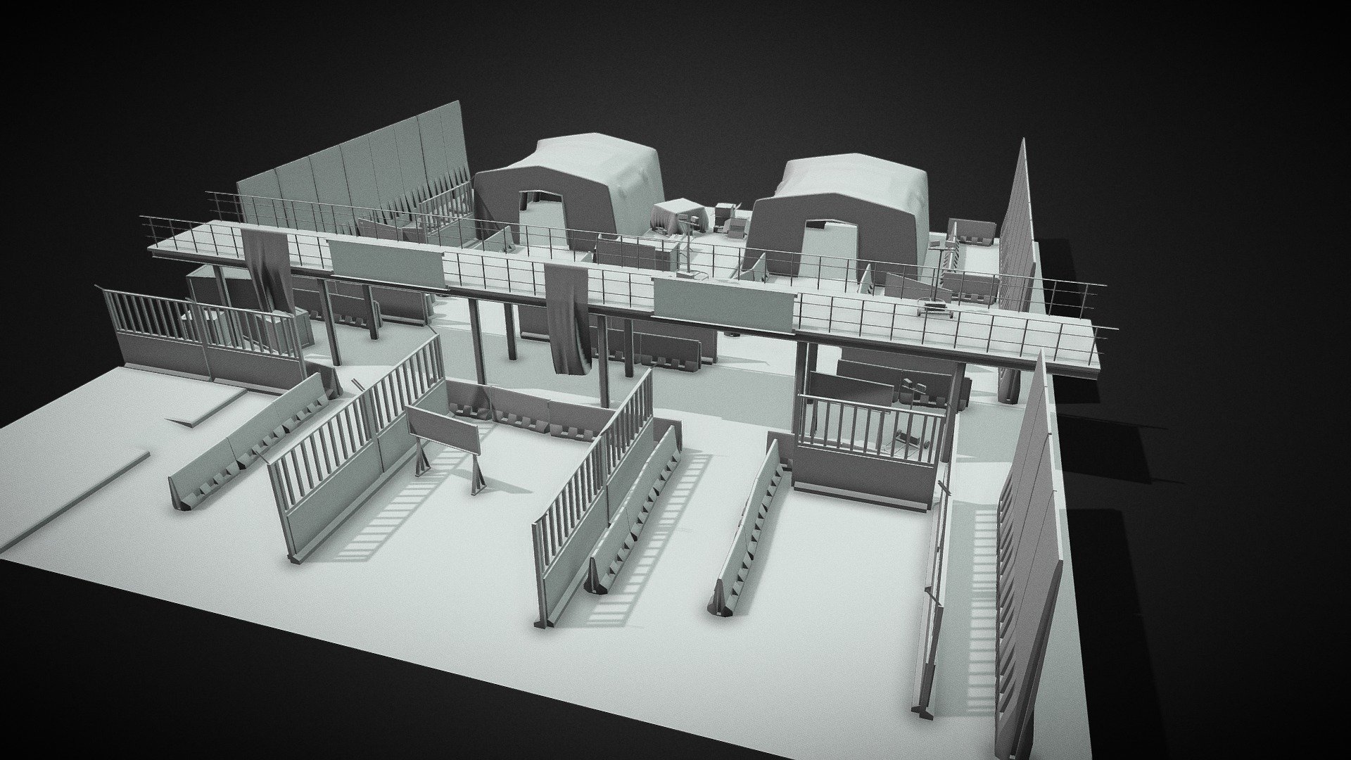 Quarantine Checkpoint v0.2 [WIP] 3d model