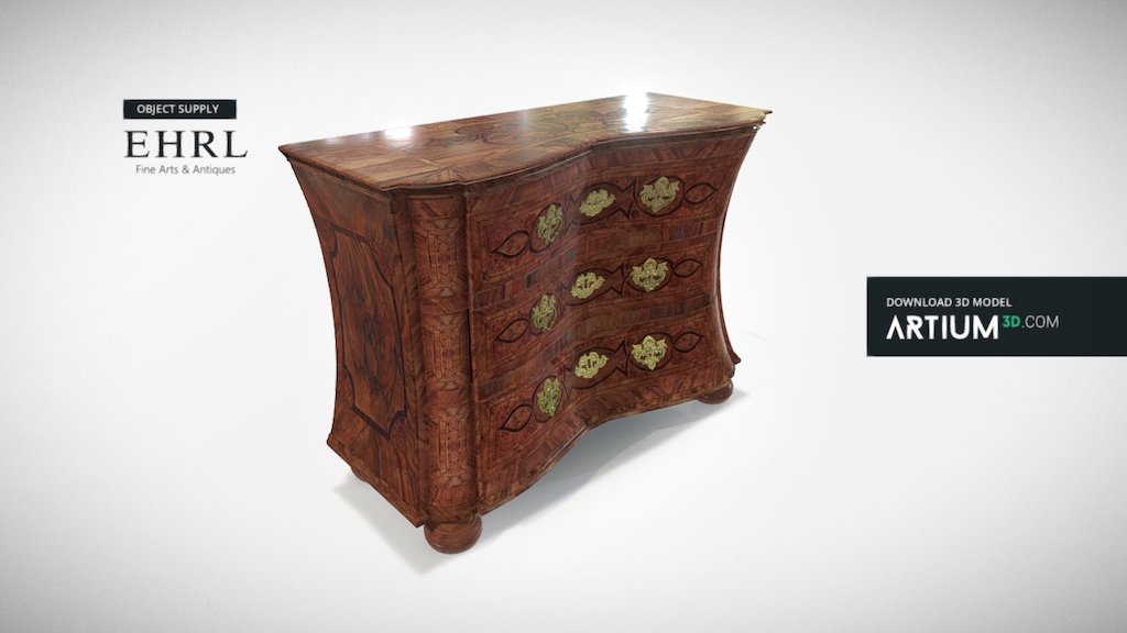 Fantastic baroque commode 3d model