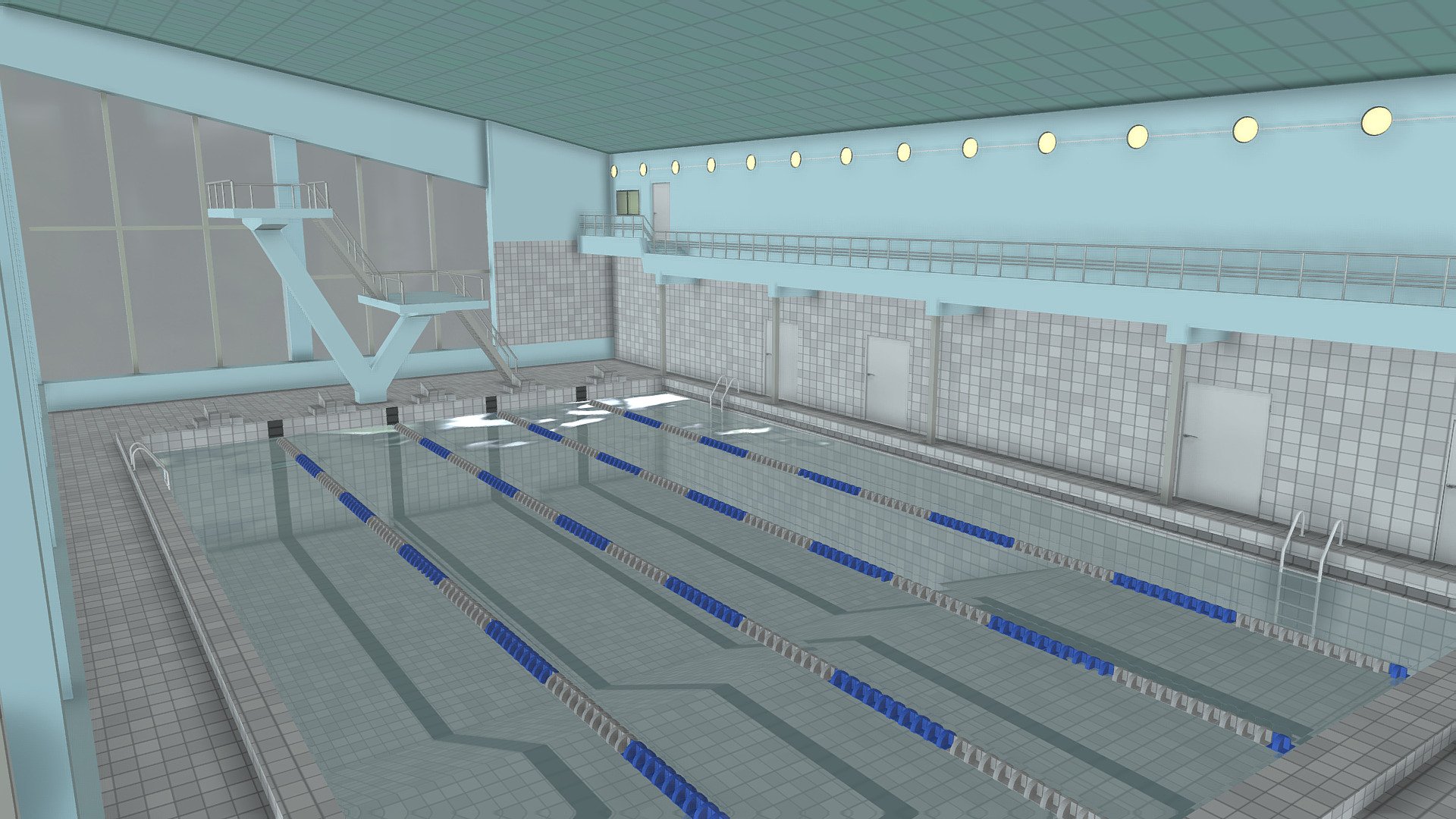 Azure Swimming Pool Pripyat 3d model