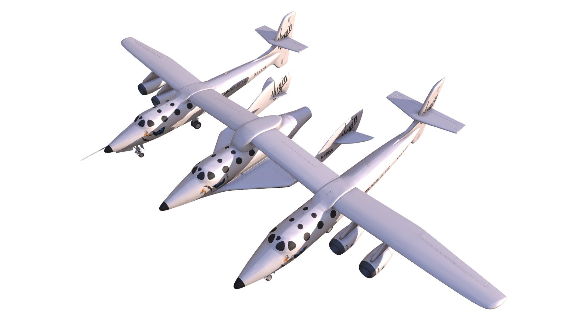 Scaled Composites White Knight Two 3d model