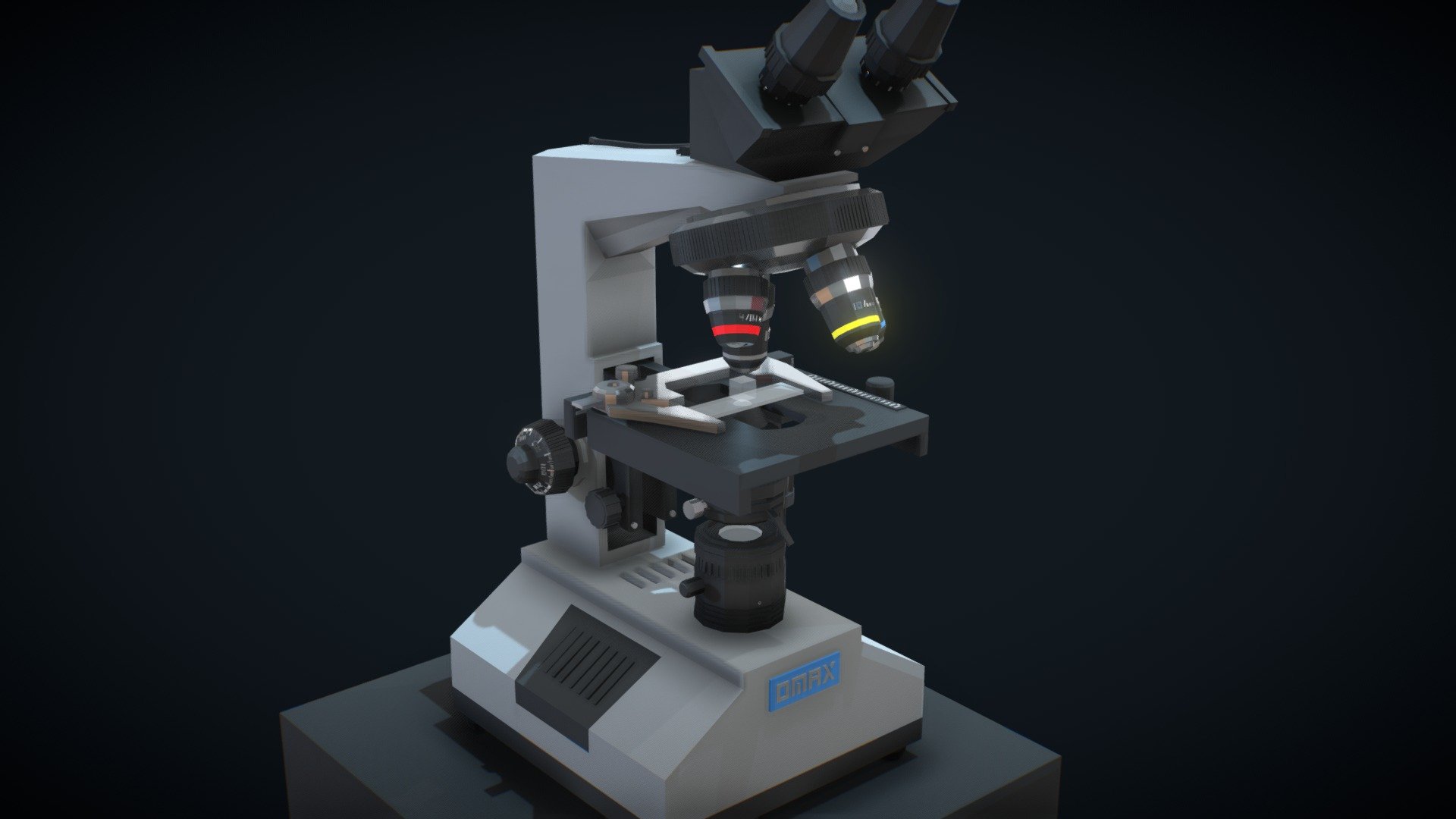 Omax Binocular Compound Microscope MadeWthBlocks 3d model