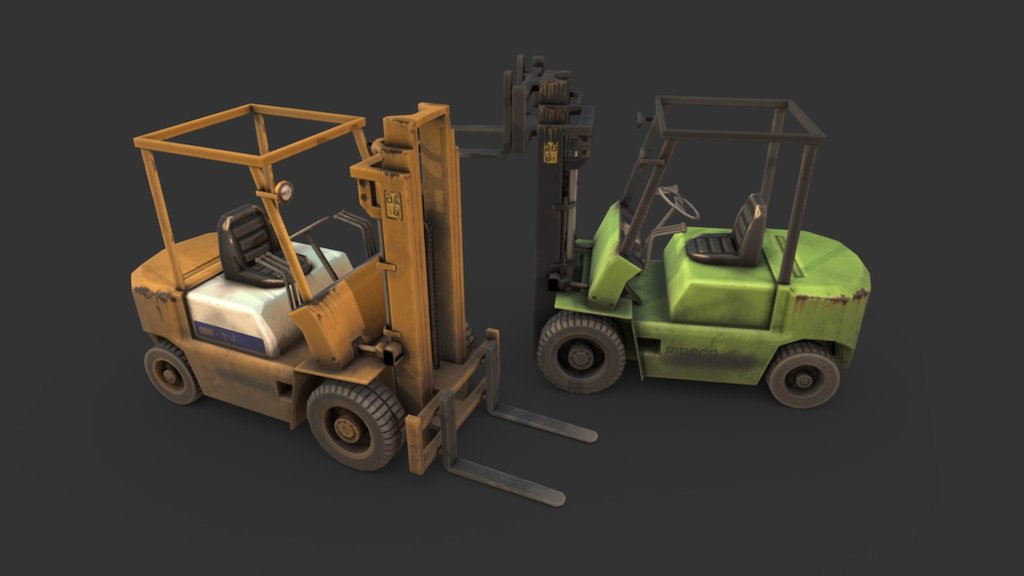 Forklift for Second Life 3d model