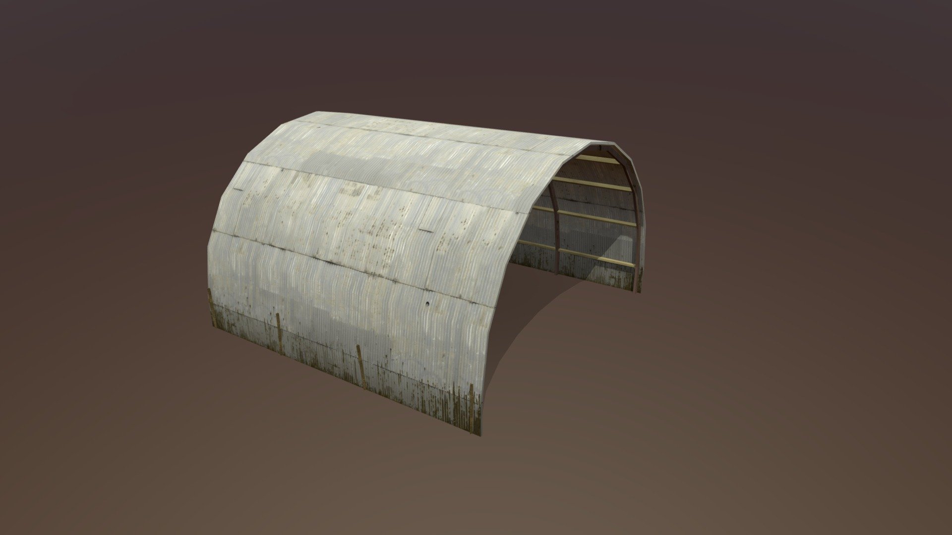 Steel Arch Barn 3d model