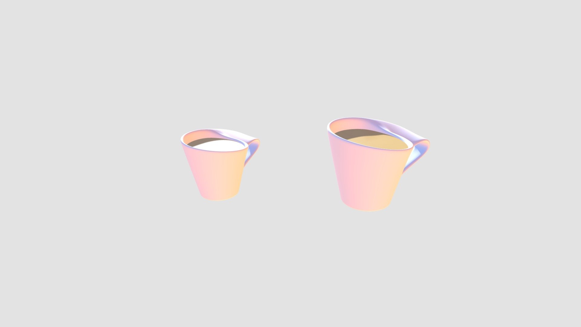 tea cups 3d model