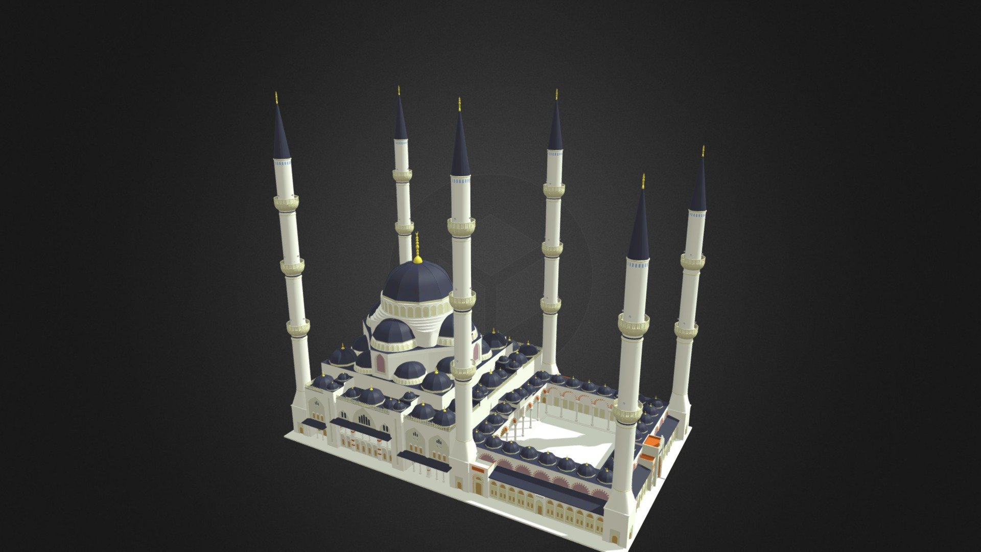 Istanbul New Grand Mosque 3d model