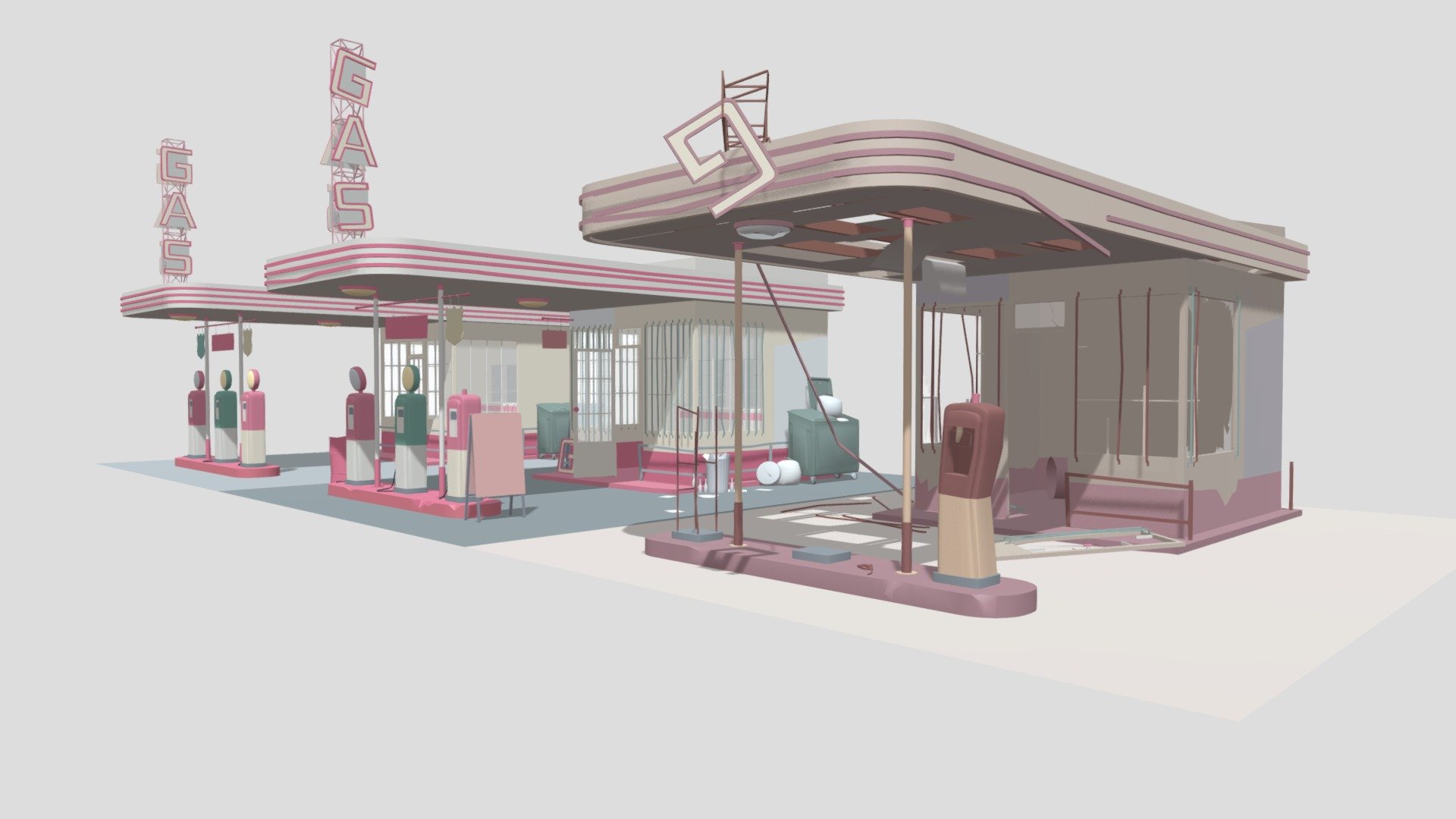 gas_stations 3d model