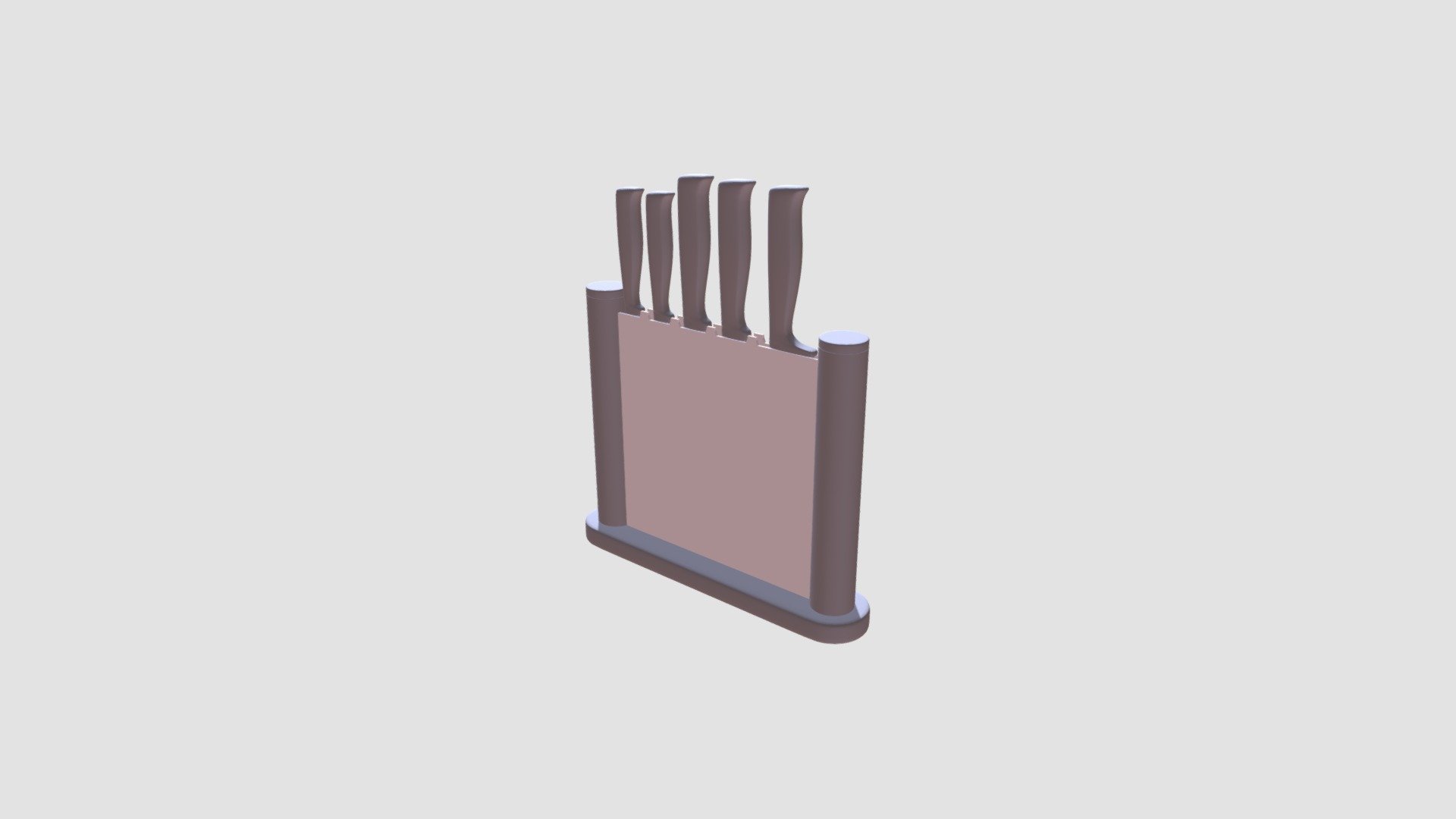 knife rack 3d model