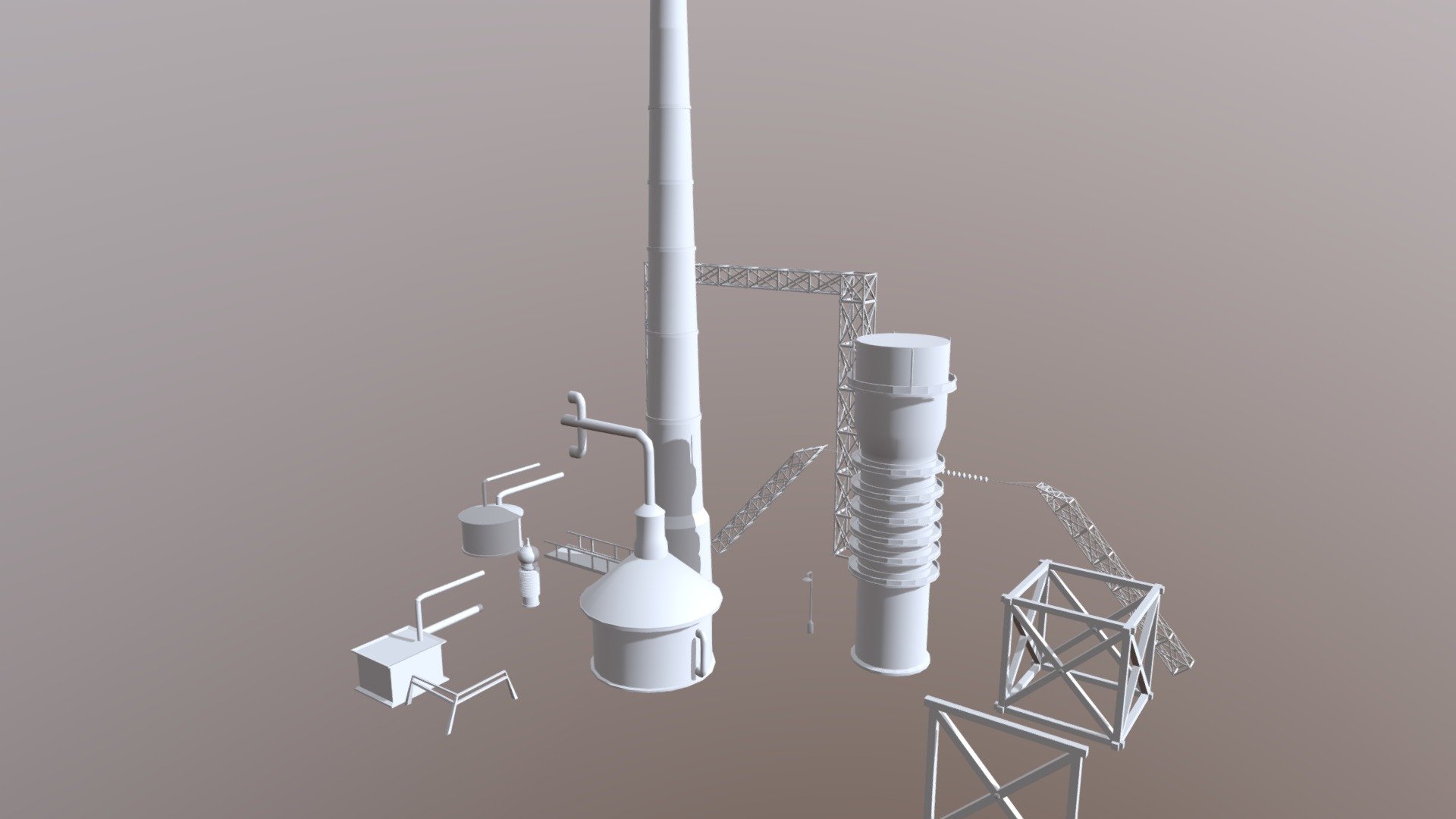 Factory assets 3d model