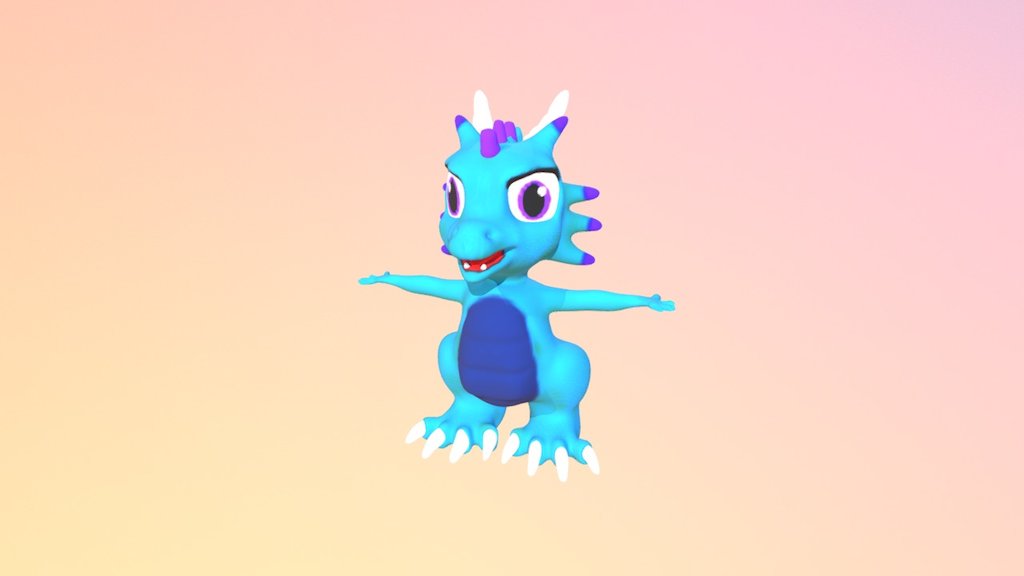 Baby Dragon Character 3d model