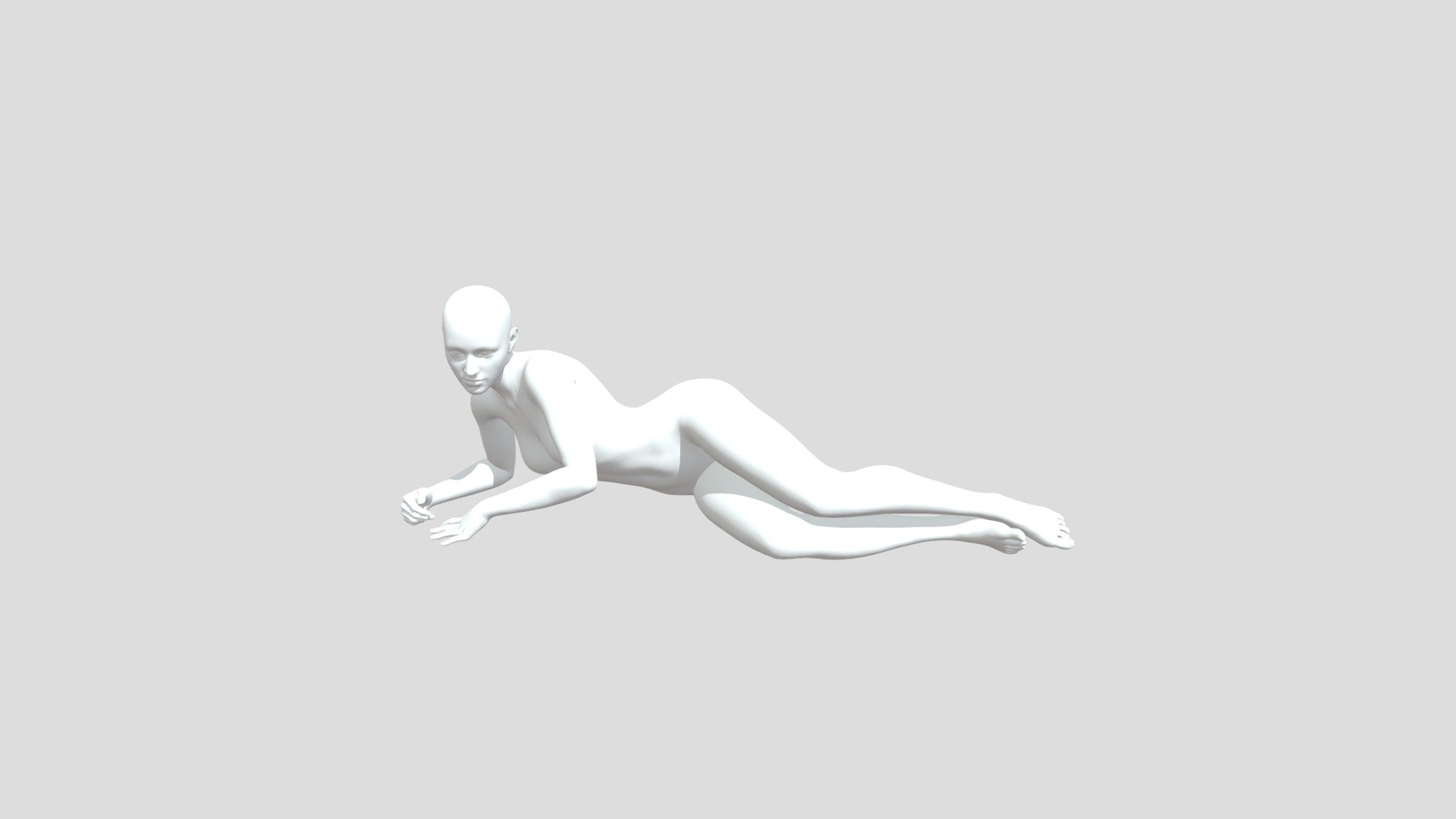 Female Laying B01 3d model