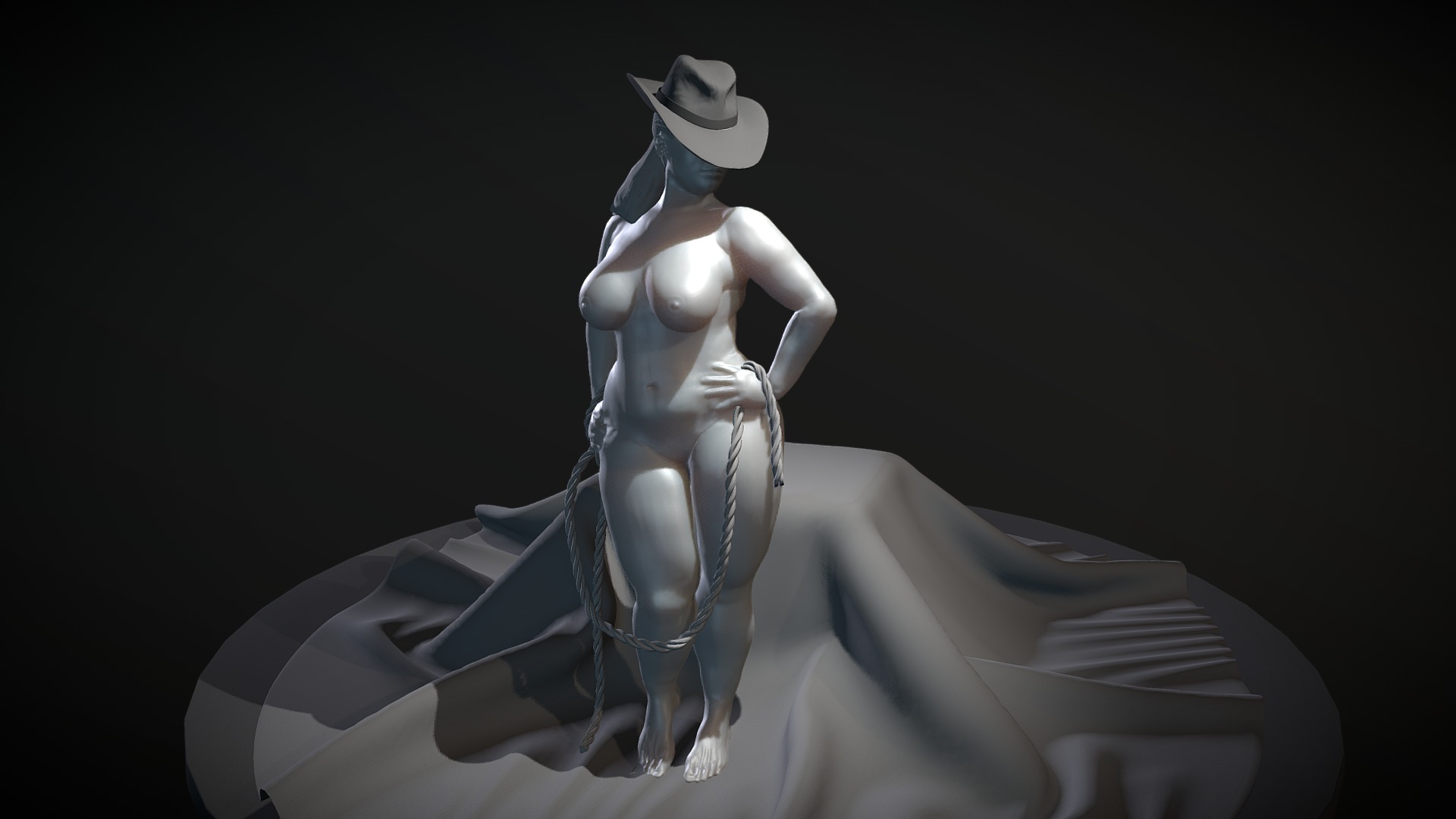 Curvy Model 3d model