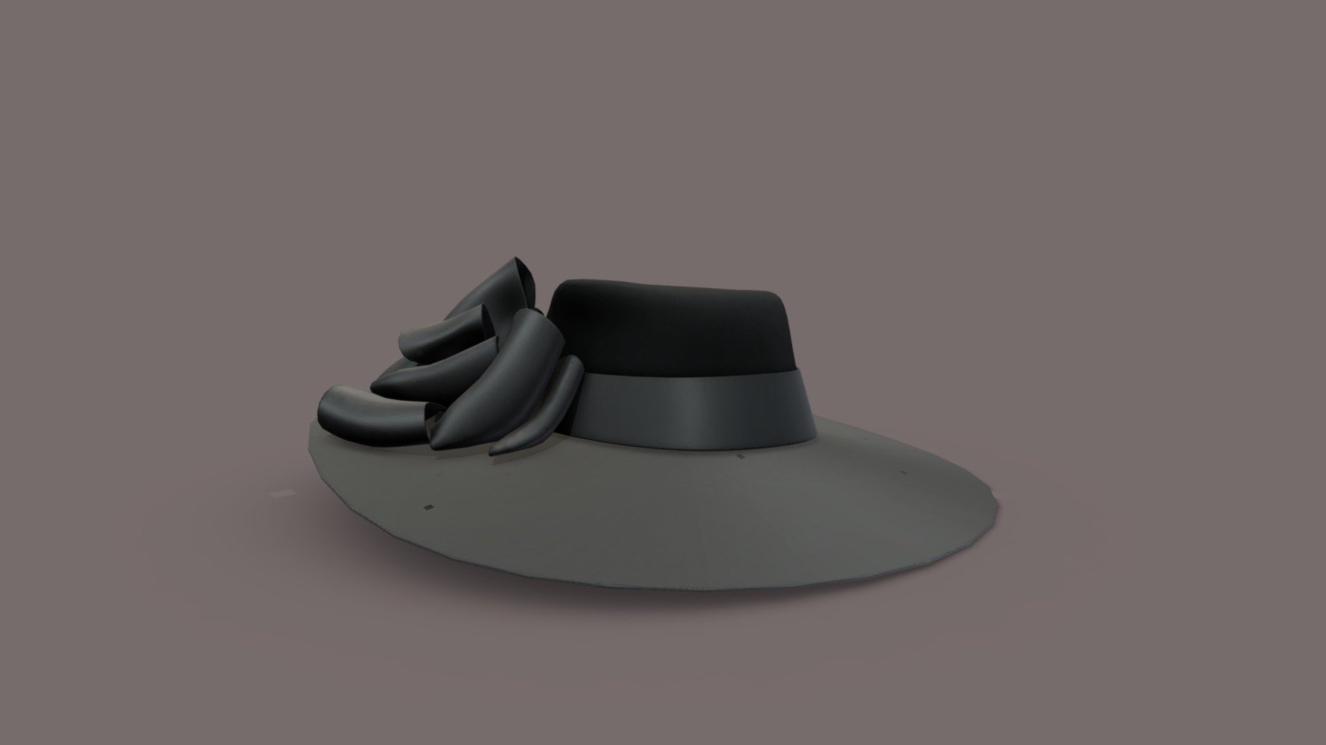 Female Elegant Hatinator Black Hat 3d model