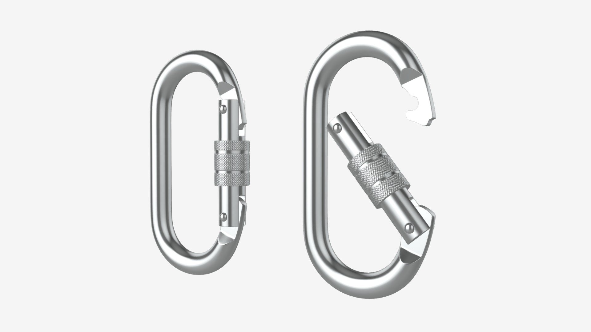 Oval shape climbing carabiners.rar 3d model